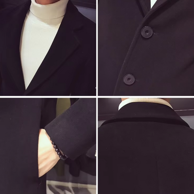 Silvolk - Mantel Jacke Herren – Moderner Business-Mantel für Herbst und Winter