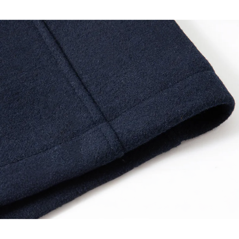 Warmlux - Langer Mantel Herren Modischer Wollmantel Mit Stehkragen und Taschen