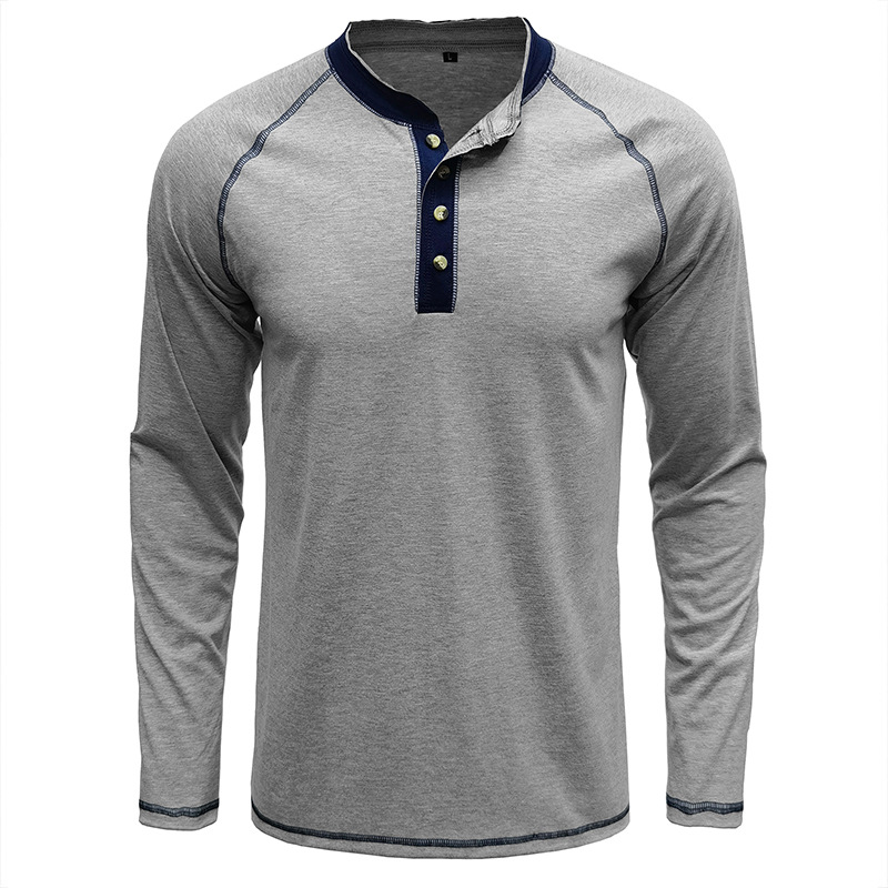 Herren Henley T-Shirt Mit Baumwollkragen – Bequem, Vielseitig Und Zeitlos Eleganter Stil
