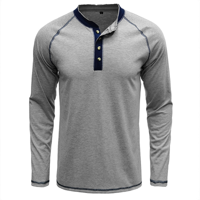 Herren Henley T-Shirt Mit Baumwollkragen – Bequem, Vielseitig Und Zeitlos Eleganter Stil