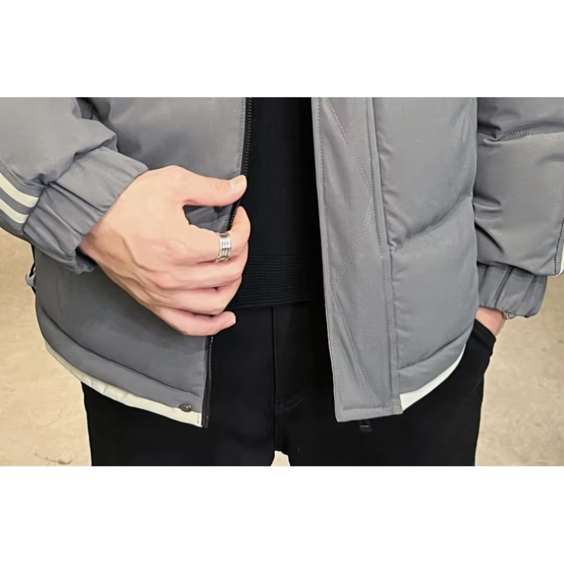 Wintrax - Langer Wintermantel Herren Daunenmantel Mit Kapuze Gefüttert