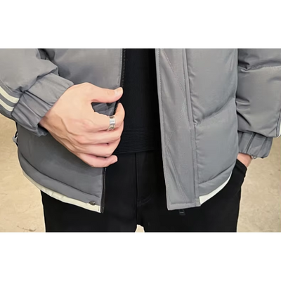 Wintrax - Langer Wintermantel Herren Daunenmantel Mit Kapuze Gefüttert