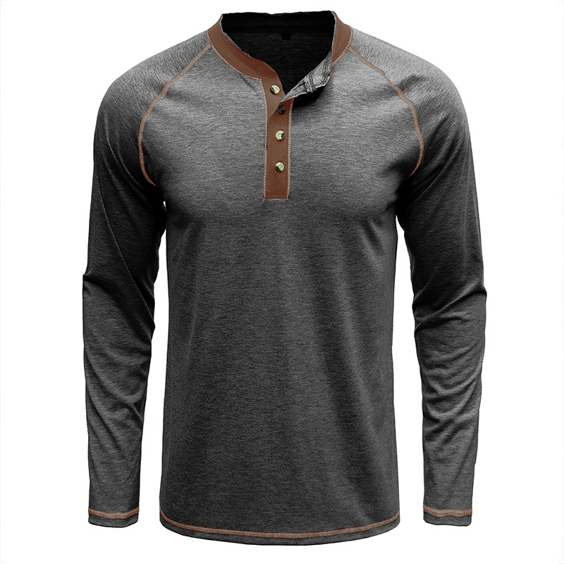Herren Henley T-Shirt Mit Baumwollkragen – Bequem, Vielseitig Und Zeitlos Eleganter Stil