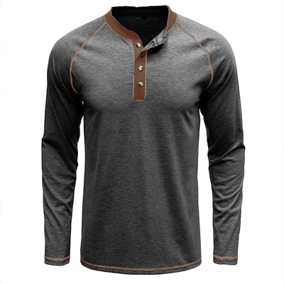 Herren Henley T-Shirt Mit Baumwollkragen – Bequem, Vielseitig Und Zeitlos Eleganter Stil