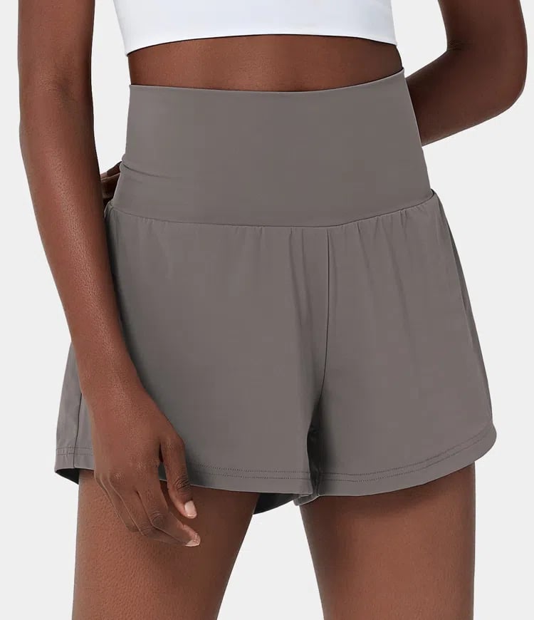 Laurel |  2-in-1-Yogashorts mit hoher Taille und Seitentaschen