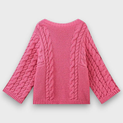 Knita – Grobstrickpullover mit Zopfmuster