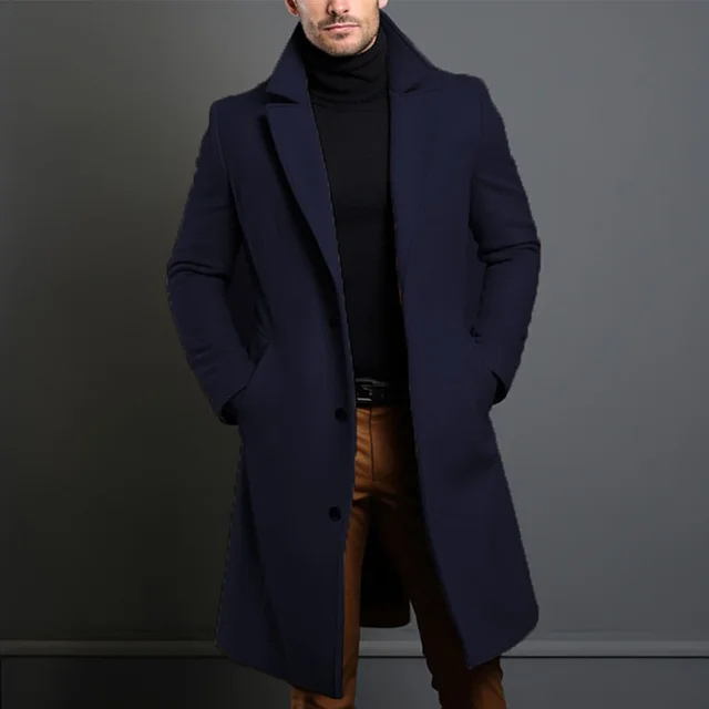 Starkon - Elegante Mantel Jacke Herren – Moderner Wintermantel mit Reverskragen