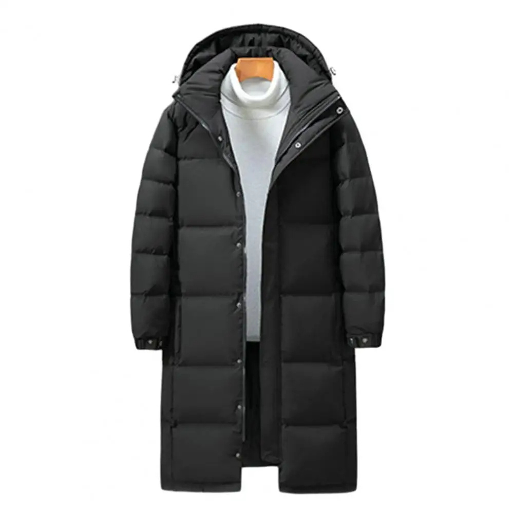 Herrtol - Langer Wintermantel Herren – Ultraleichter Daunenparka mit Kapuze