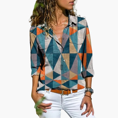 Fließende Bluse mit Blumenmuster - Damen Sommerlook