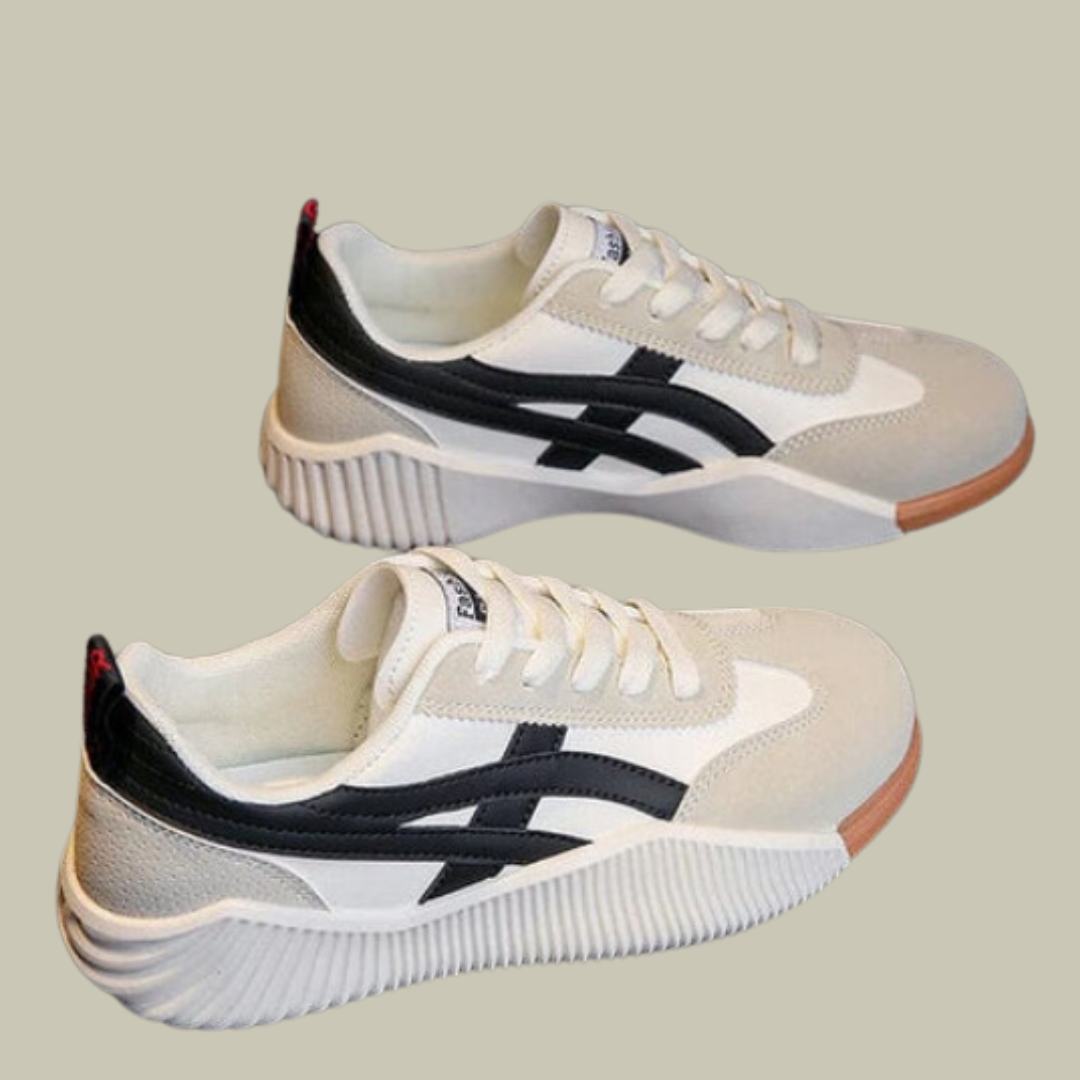 Damen Retro Schnürschuhe Mit Leichtem Netzdesign Für Casual Looks - Fadenburg