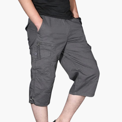 Herren 3/4 Cargohose mit Taschen für Frühling und Sommer