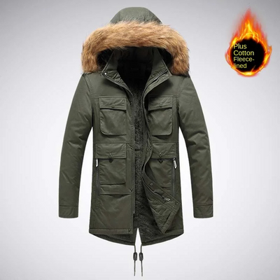 Wandler - Parka Winterjacke Herren – Warm Gefüttert, Winddicht, Mit Kunstfellkapuze