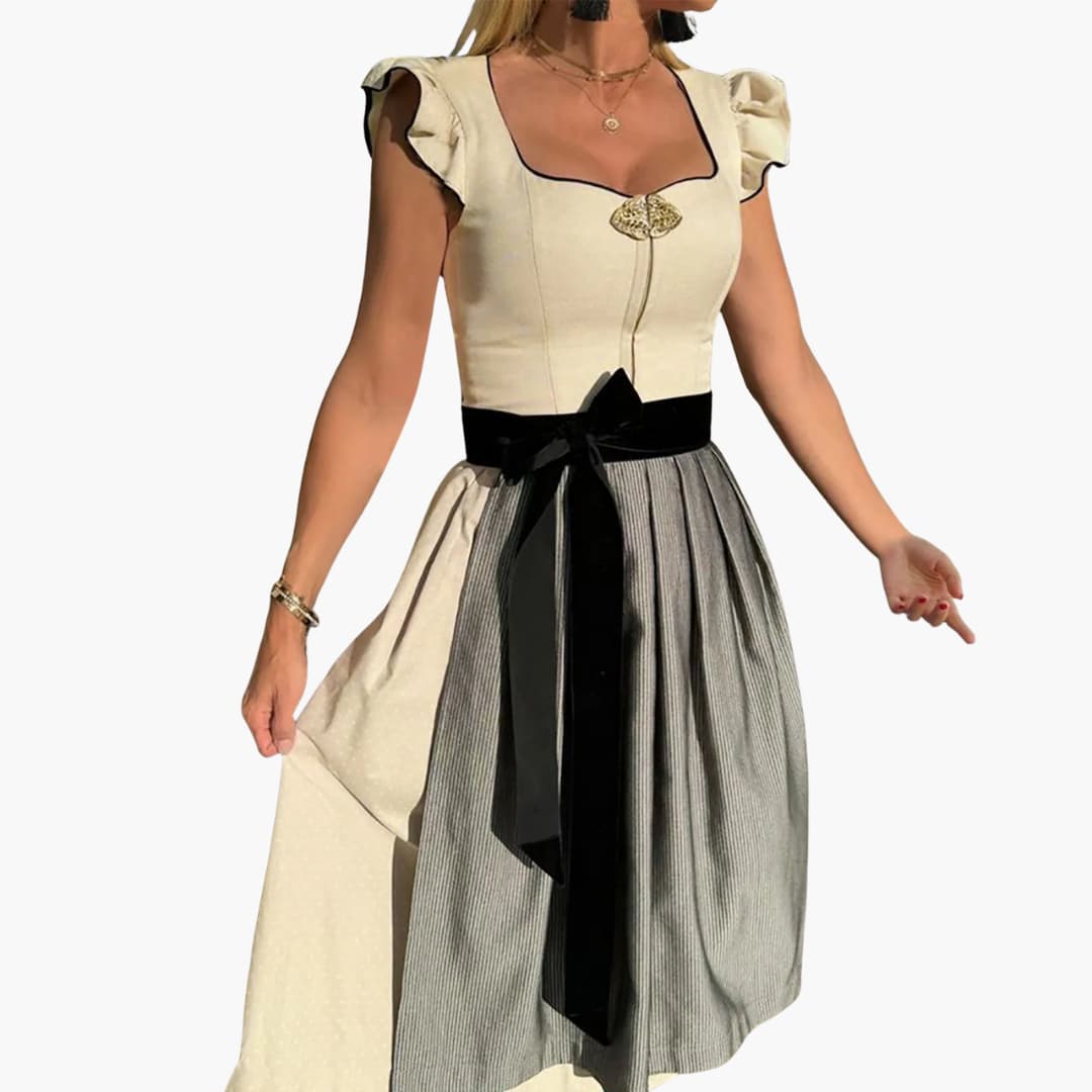 Herzausschnitt Dirndl kleid für Damen - Oktoberfest 2025