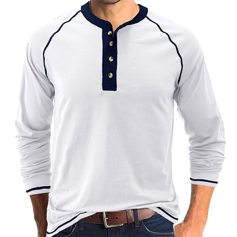 Herren Henley T-Shirt Mit Baumwollkragen – Bequem, Vielseitig Und Zeitlos Eleganter Stil