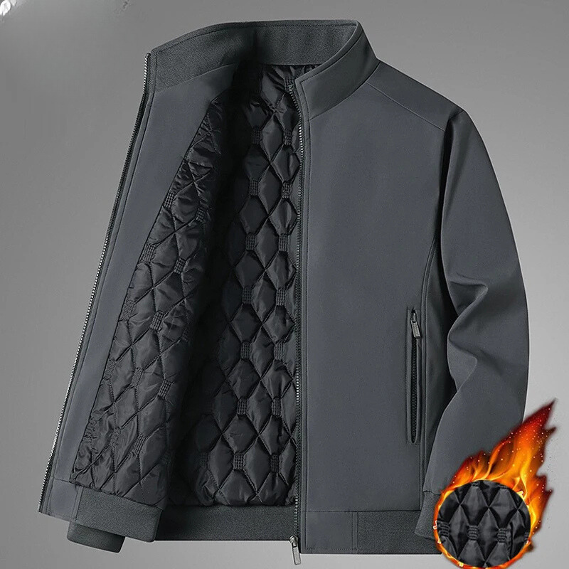 Norvion - Gewattierte Jacke Herren mit Reißverschluss und leichtem Futter für Herbst