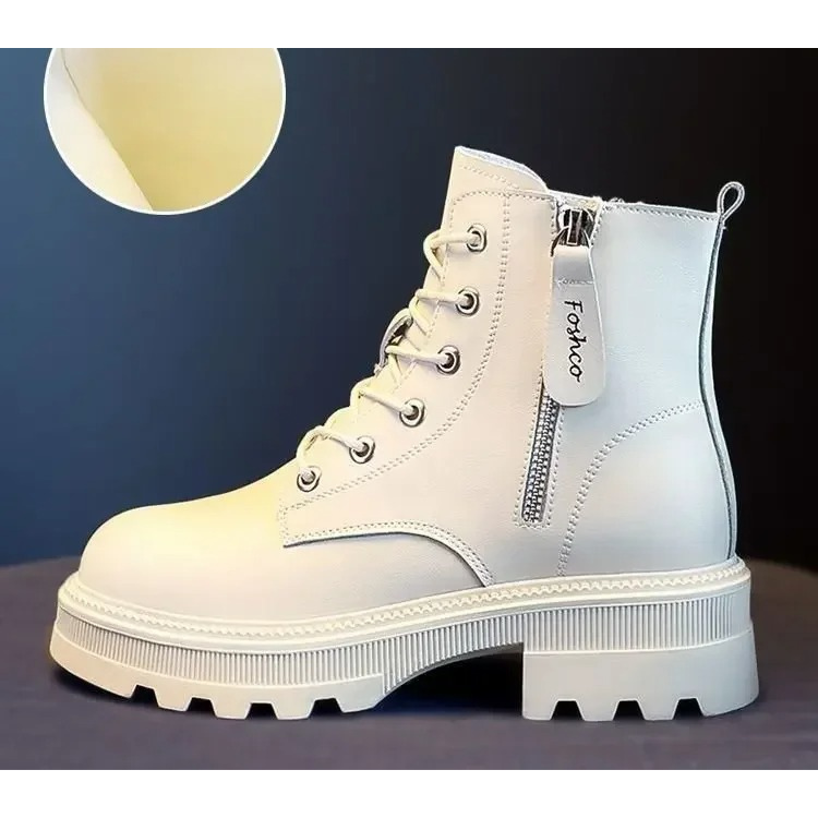 Geltrix - Damen Winterstiefel mit Kunstfell und modischem Schnürdesign