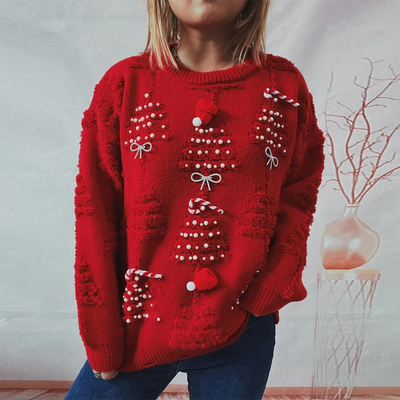 Leuchten - Weihnachtspullover – Strickdesign, Langarm, Weihnachtlicher Stil