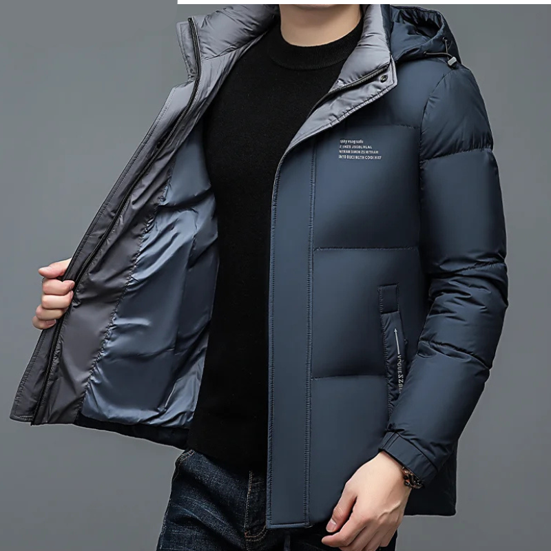 Arktjak - Daunenjacke Herren Leichte Winterjacke Mit Stehkragen und Taschen