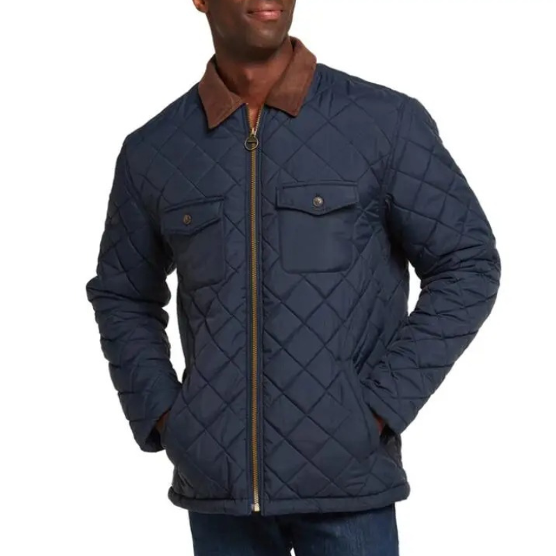 Olmavar - Gewattierte Jacke Herren mit Cordkragen und Brusttaschen