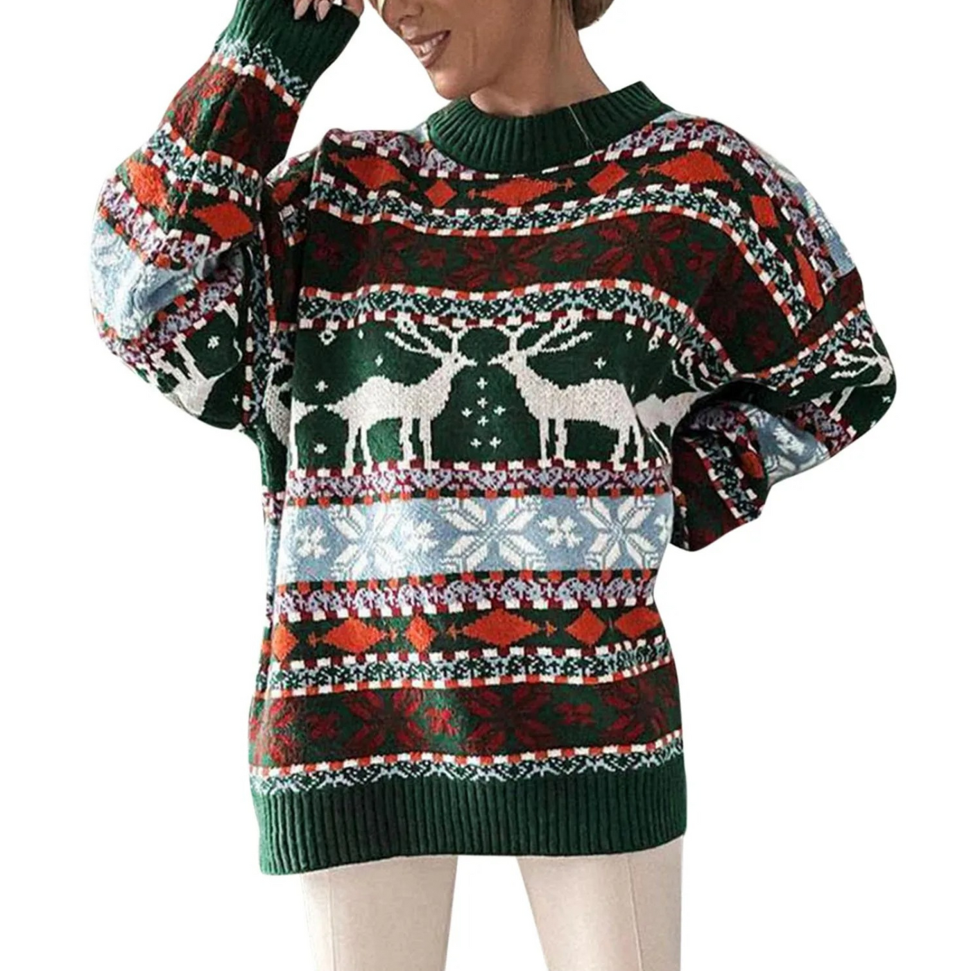 Wintert - Weihnachtspullover – Bequem, Langarm, Winterpullover