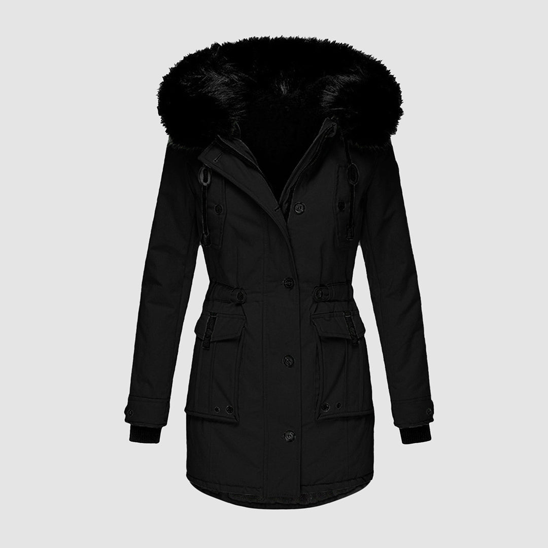 Winterparka mit Knöpfen für Damen