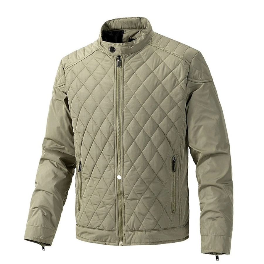 Drevant - Gewattierte Jacke Herren mit Stehkragen und Druckknopfverschluss