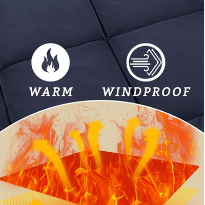 Windlek - Gewattierte Jacke Herren mit Stehkragen und Reißverschluss-Design