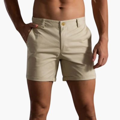 Herren Sommer Shorts mit Knopfverschluss und Gürtelschlaufen