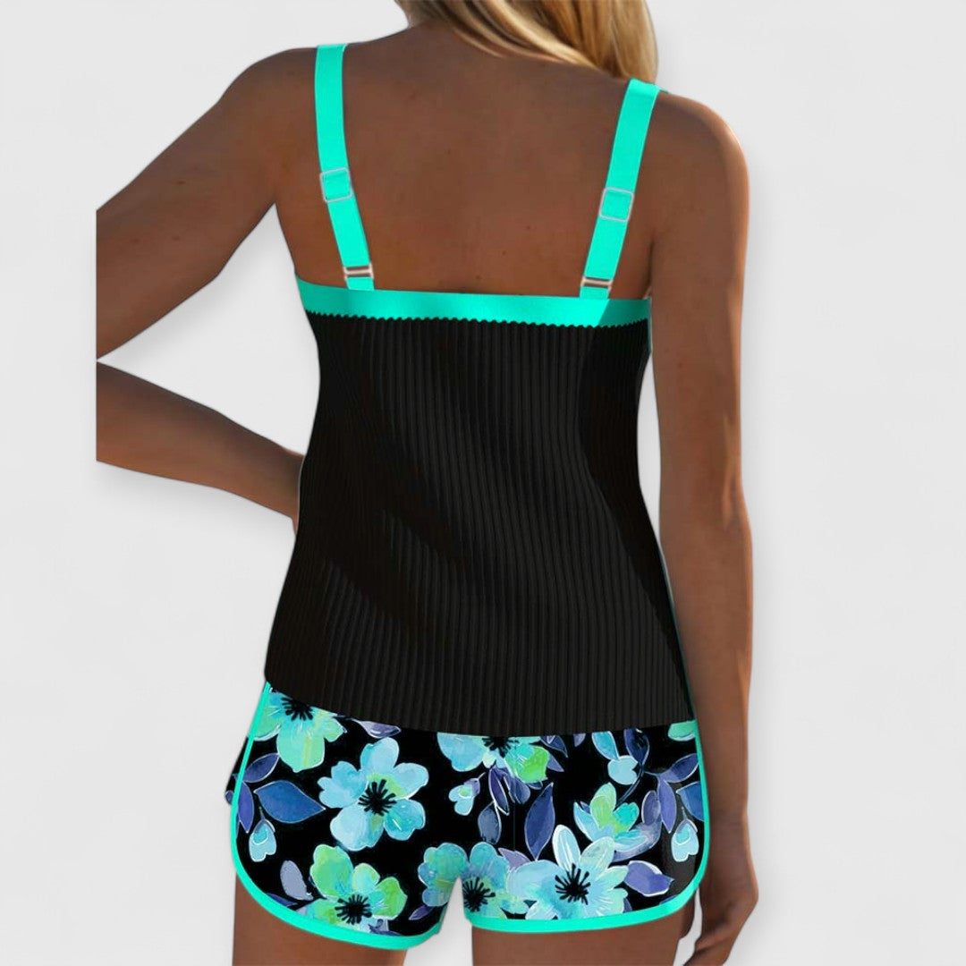 Isabelle | Bequemer Tankini mit Blumenmuster
