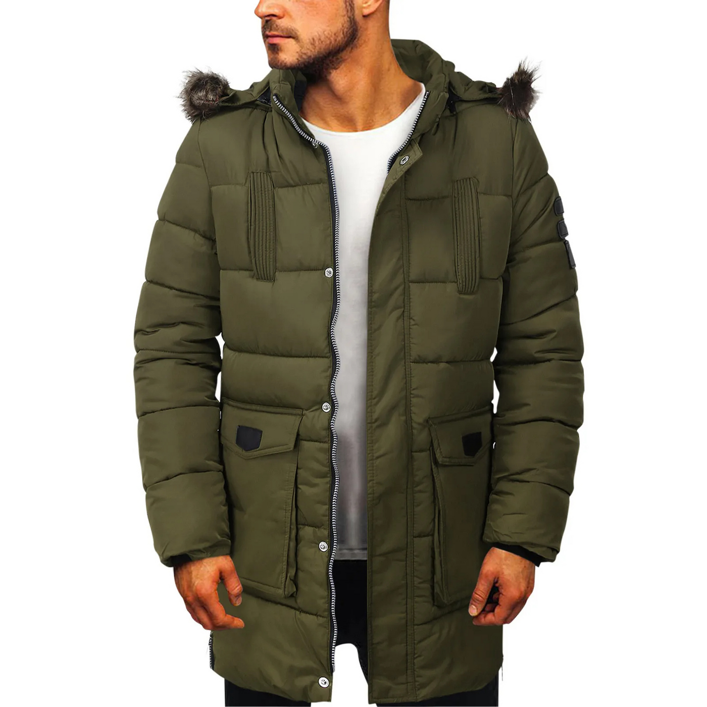 Widmans - Parka Winterjacke Herren – Warm Gefüttert, Winddicht, Mit Kunstfellkapuze