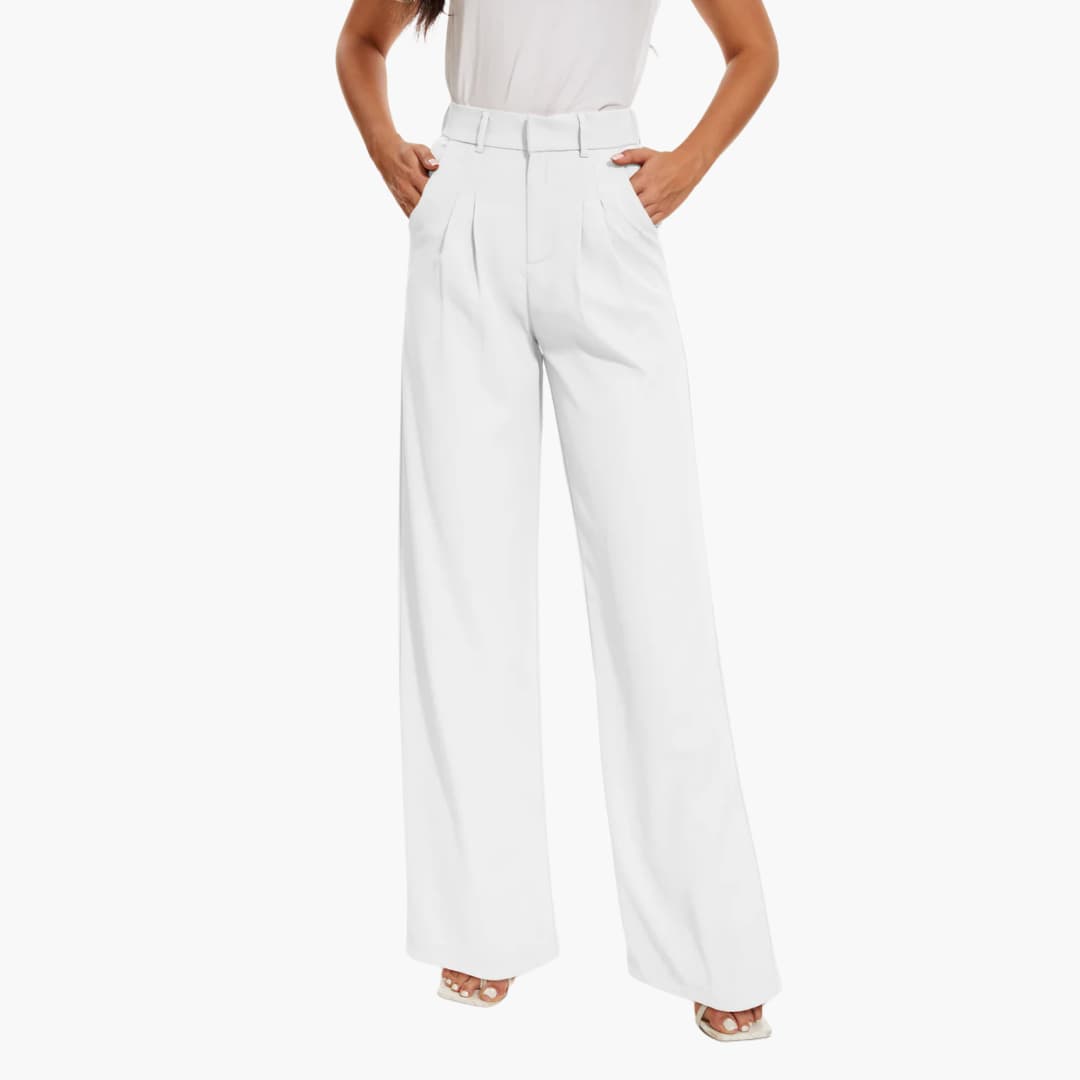 Weite Hosen mit hohem Bund für Damen - Casual Trousers