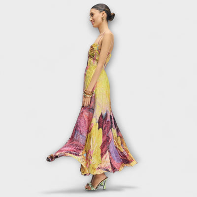 Kiara - Maxikleid mit lebhaftem Ikat-Druck