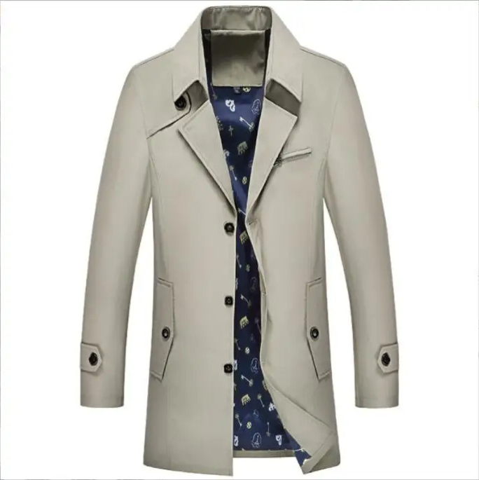 Landkam - Mantel Jacke Herren – Wasserabweisender Outdoor-Mantel mit Stehkragen