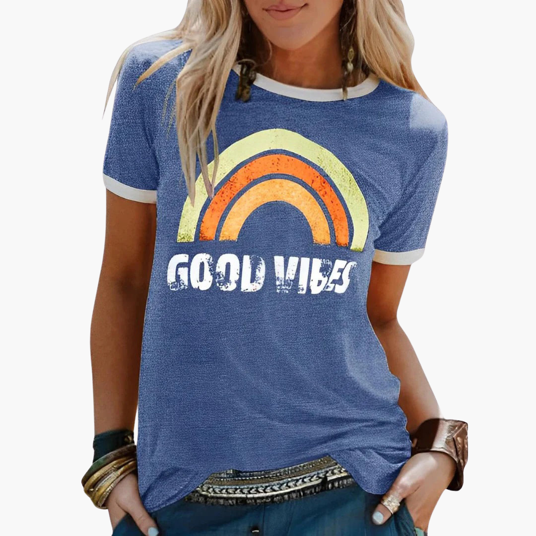 Good Vibes Grafik-T-Shirt - für Frauen im Casual-Stil