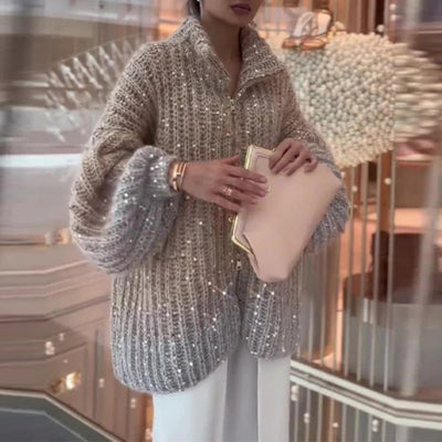 Hochwertiger Glitzer-Strickpullover für Frauen – Modern und vielseitig