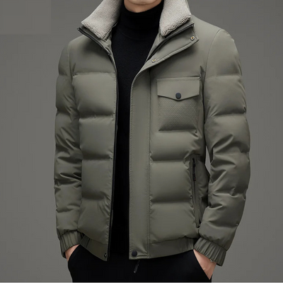 Sturmdk - Daunenjacke Herren Warm Gefüttert Winterjacke Mit Kapuze und Taschen