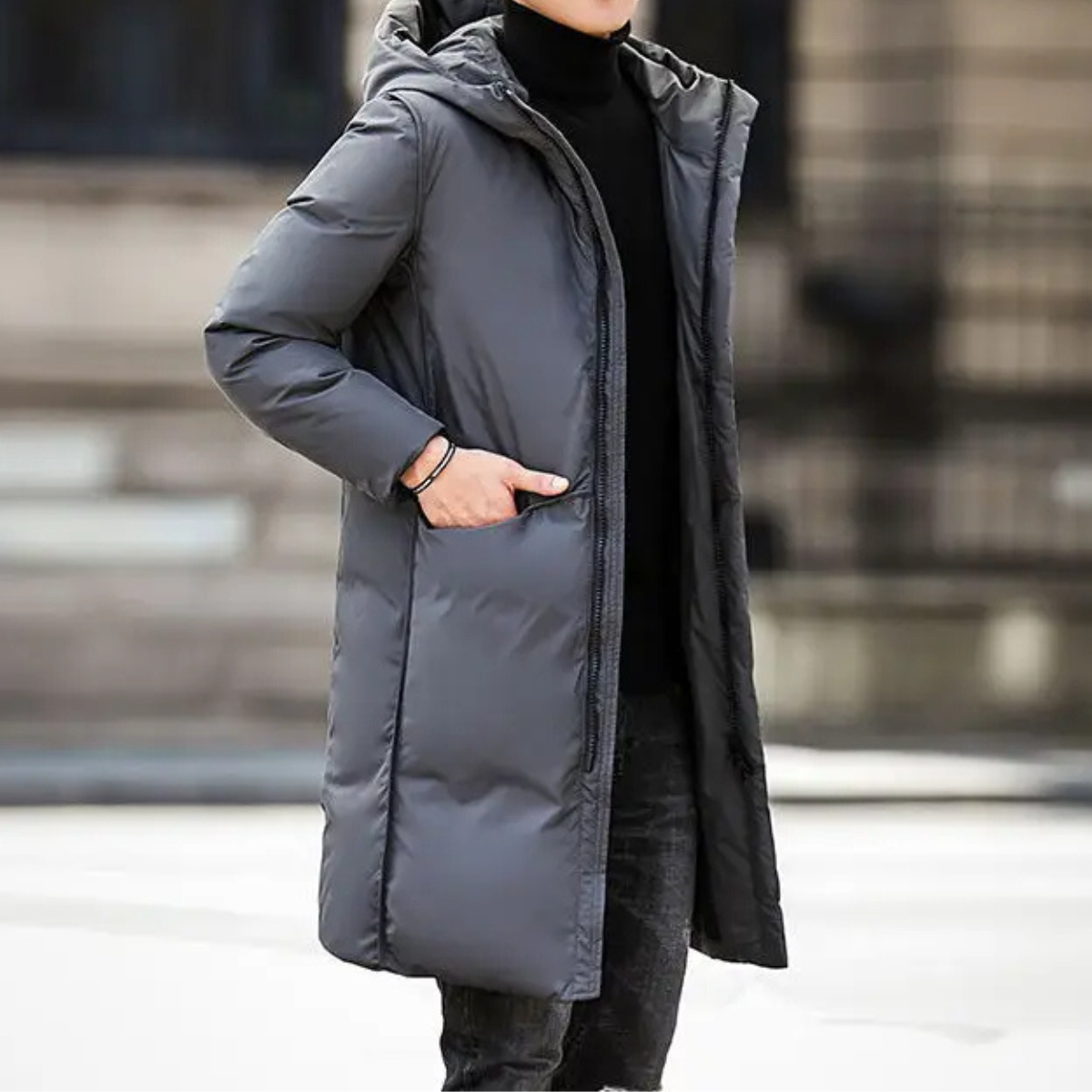 Windhof - Parka Winterjacke Herren – Lang, Winddicht, Mit Kapuze