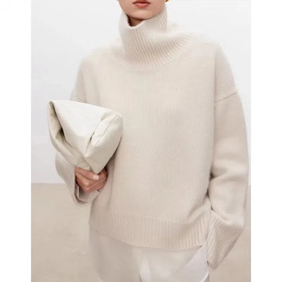Giselle | Luxuriöser Wollpullover mit hohem Halsausschnitt für Damen