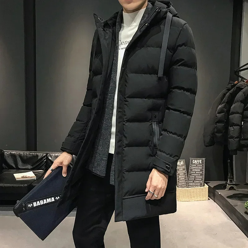 Warmtex - Langer Wintermantel Herren Winddicht Wasserdicht Mit Kapuze Gefüttert