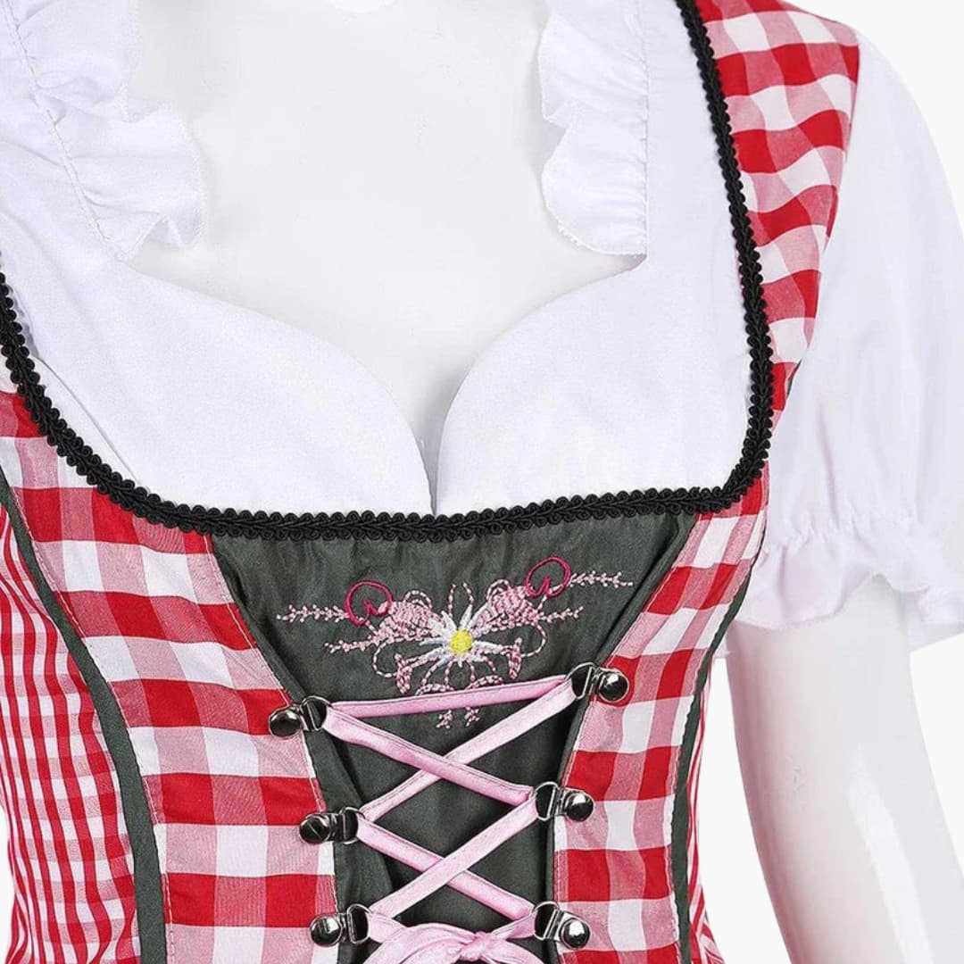 Traditionelles Dirndl kleid mit Schürze für Damen - Oktoberfest 2025
