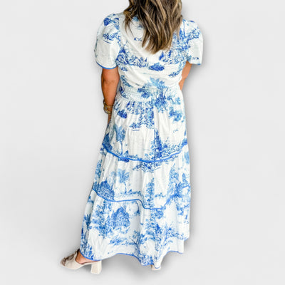 Eliza - Zeitloses Toile Maxi-Kleid