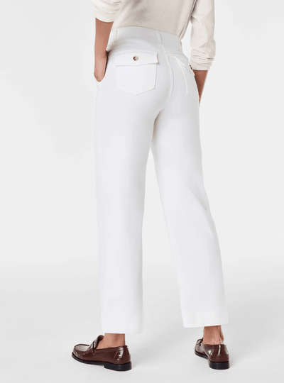 Alva™ - Taillenkontrollierende Twill Cropped Weite Hose