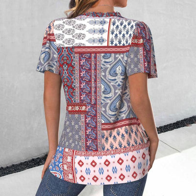 Milo | Vintage Ethnoprint-Bluse