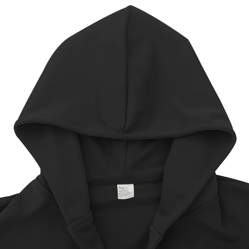 Edelman - Mantel Jacke Herren – Langer Hoodie-Mantel mit Doppelreiher-Knöpfen
