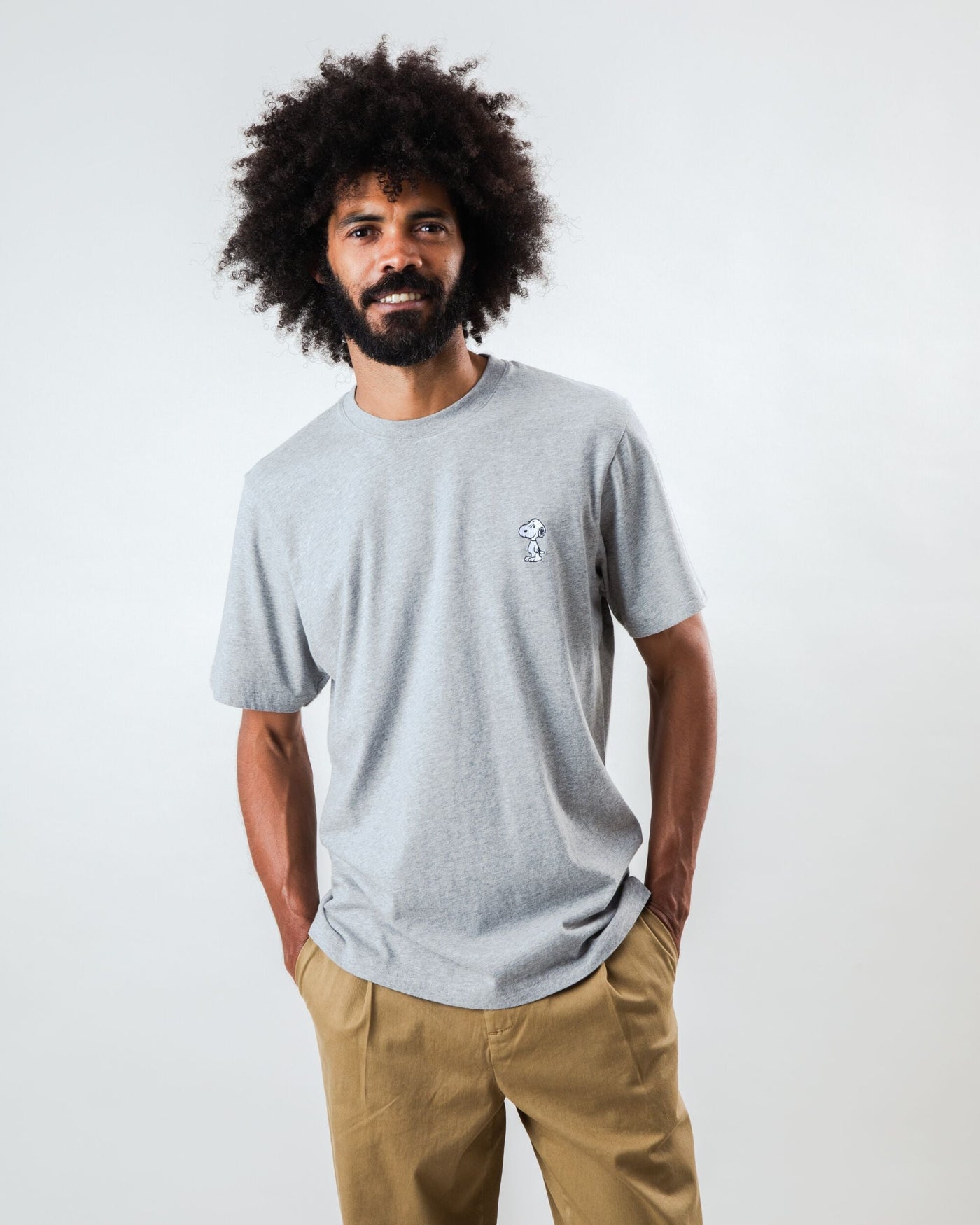 Zayn | Ford Erdnüsse Snoopy T-Shirt Grau Melange