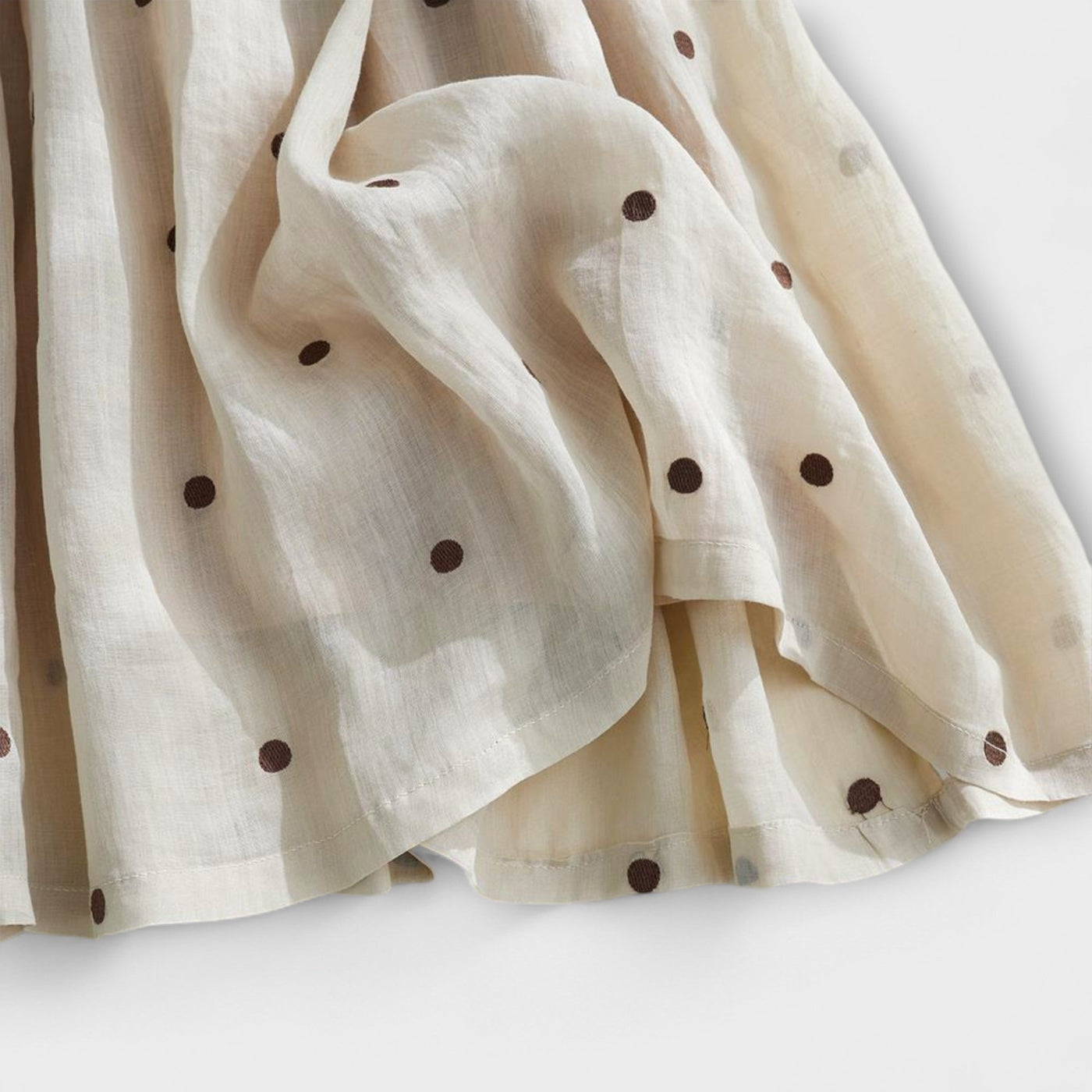 Verspielter Tupfenrock aus Baumwoll-Leinen
