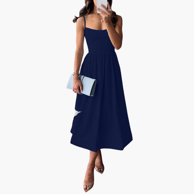 Geblümtes A-Linien Midikleid für Damen – Elegantes Sommerkleid