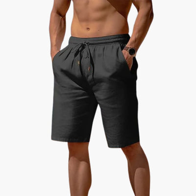 Herren Leinen Shorts mit Kordelzug für den Sommer