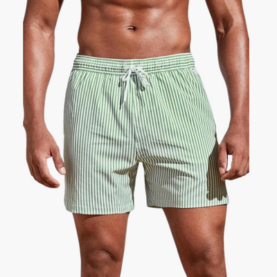 Badeshorts - Herren gestreift & schnelltrocknend Sommer