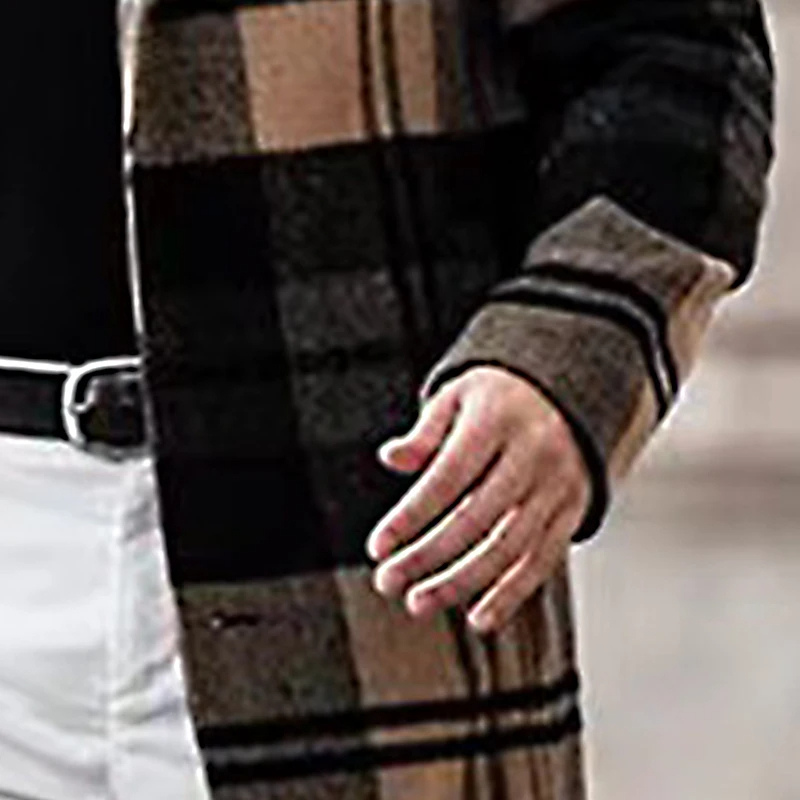 Herzkot - Karierte Mantel Jacke Herren – Stylischer Wintermantel im Vintage-Look